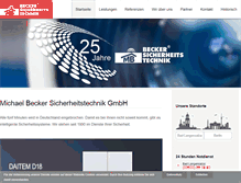 Tablet Screenshot of becker-sicherheitstechnik.de